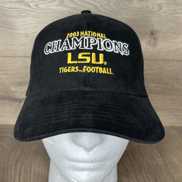 LSU Tigers Football 2003 National Championship Ball Cap Hat Snap Back - Picture 2 of 10
